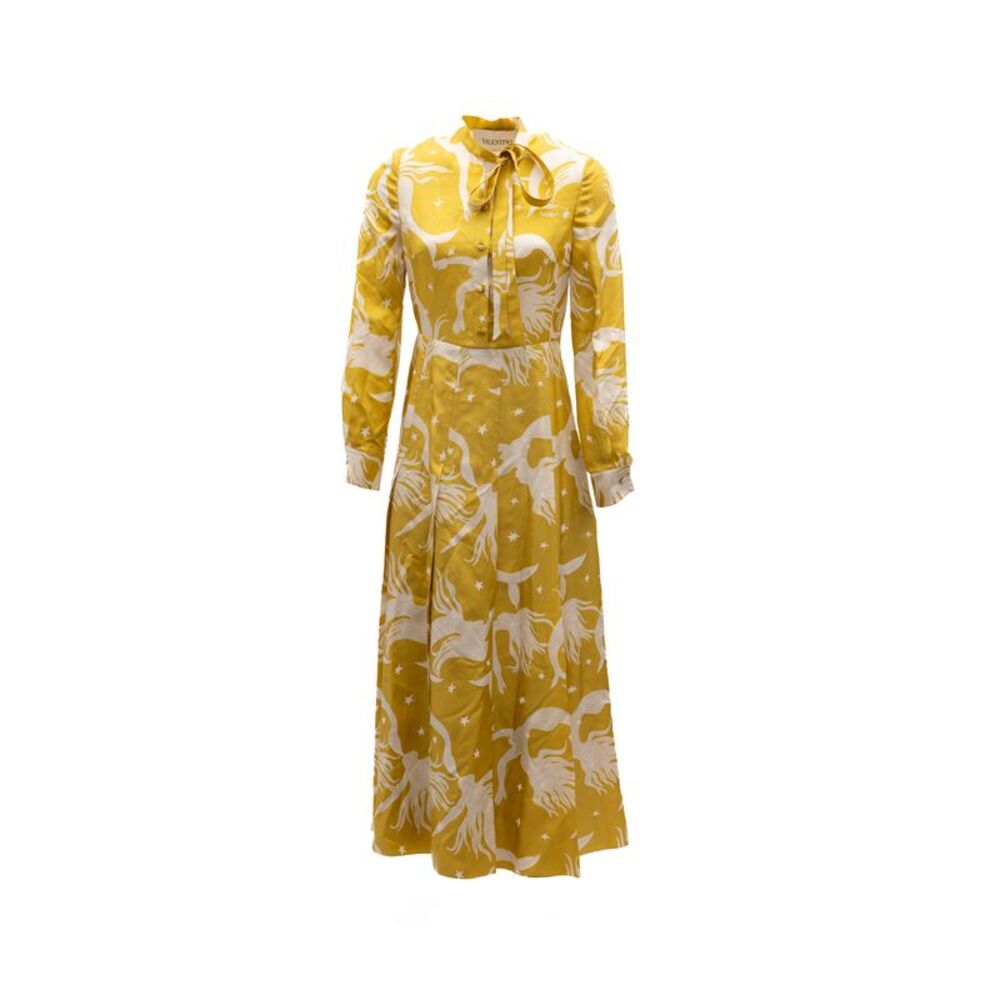 Valentino Garavani Yellow Silk Women's Dress